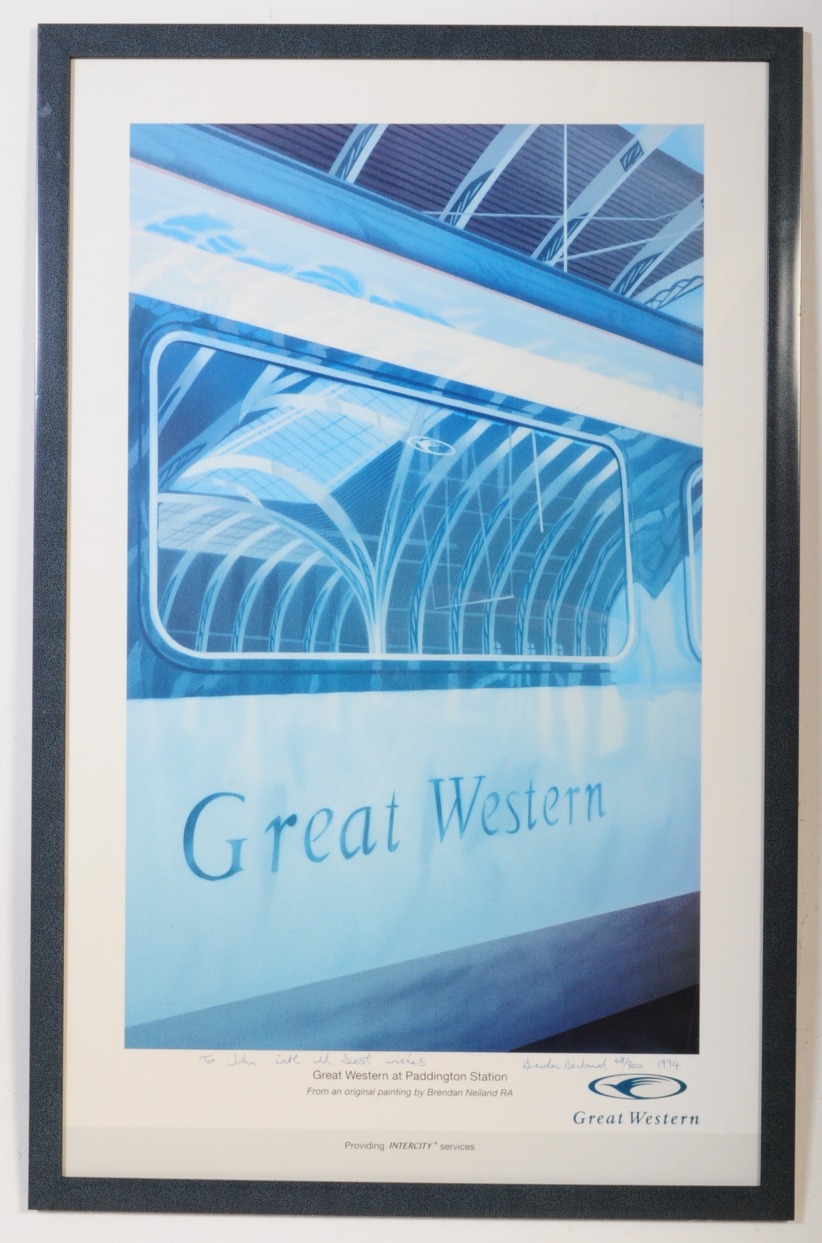 Brendan Neiland A framed Great Western at Paddington Station bearing