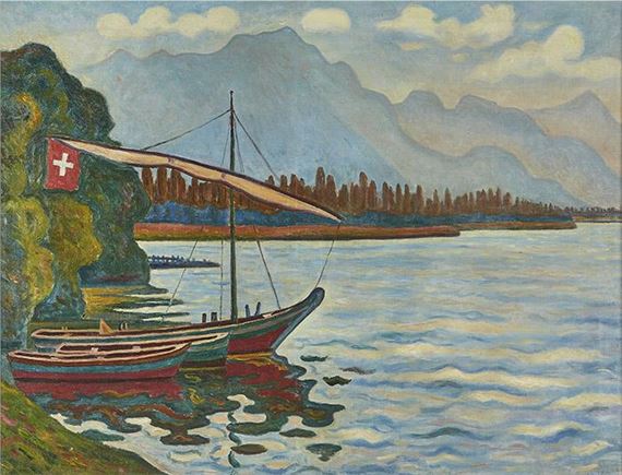 Paysage suisse by Henri Liénard de Saint-Délis