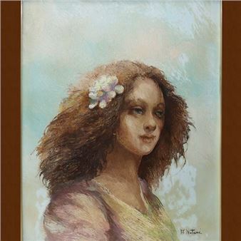 Face and flower, 1981 - Antonio Notari