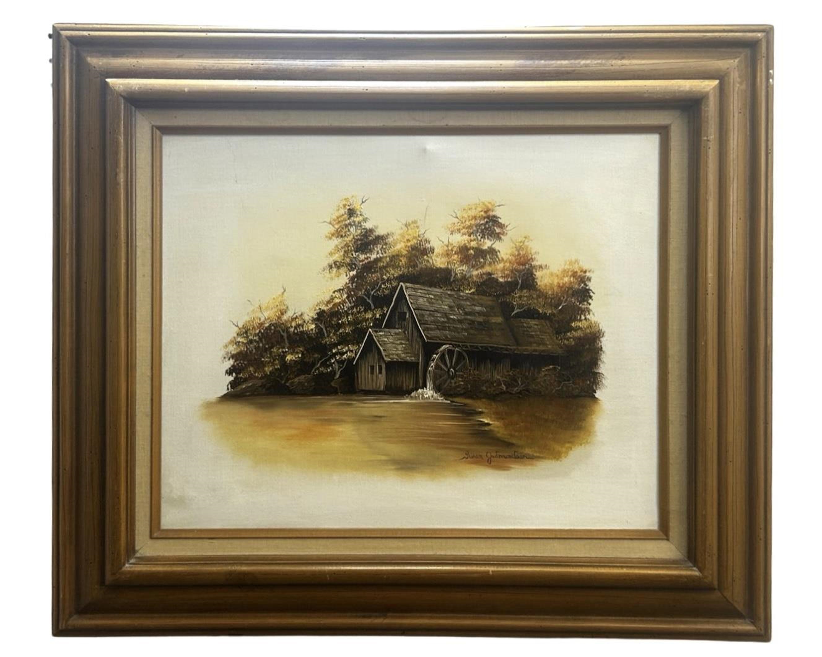 Artwork by Susan Gudmundson, Watermill, Made of Oil on Canvas