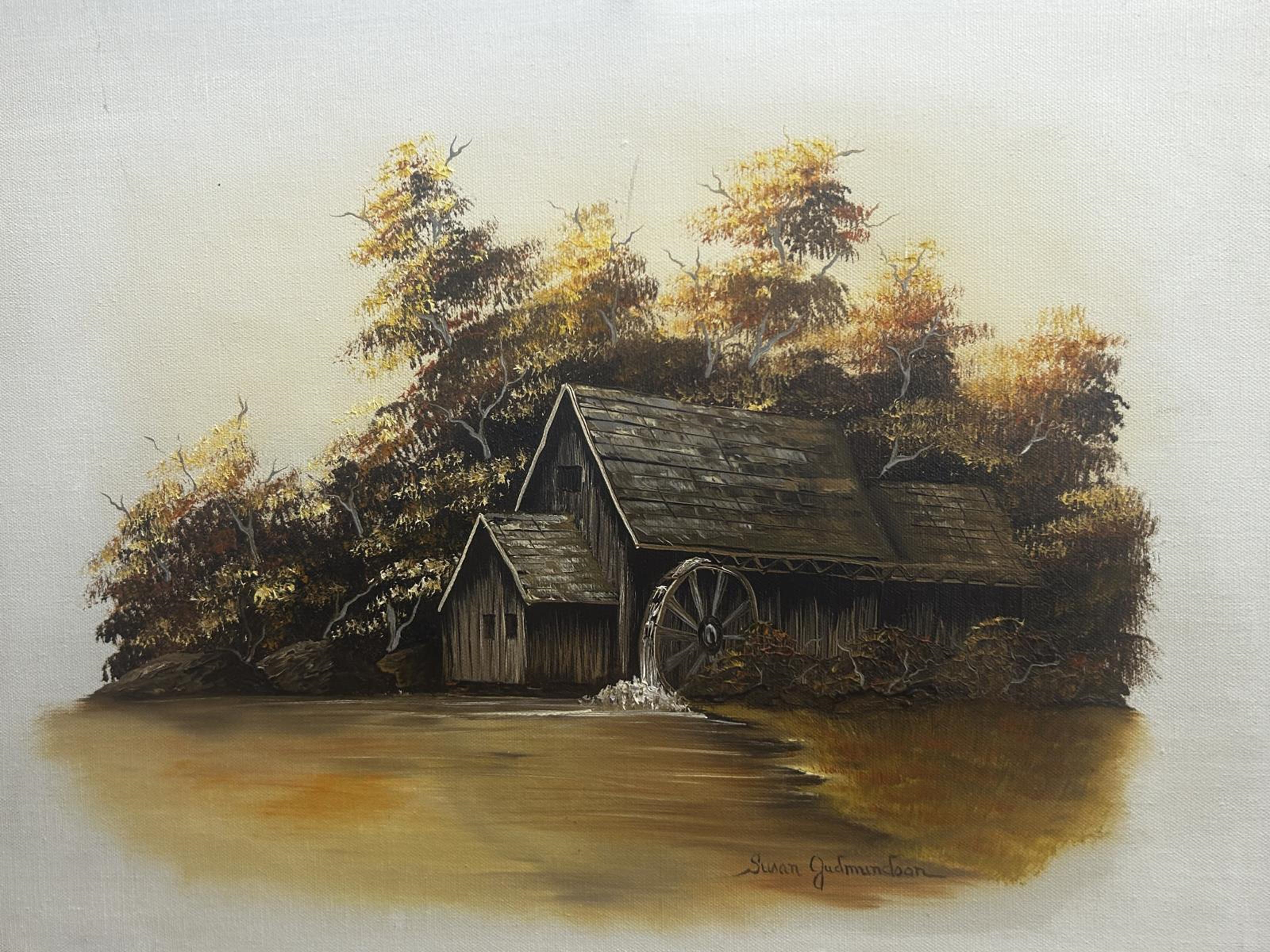 Artwork by Susan Gudmundson, Watermill, Made of Oil on Canvas