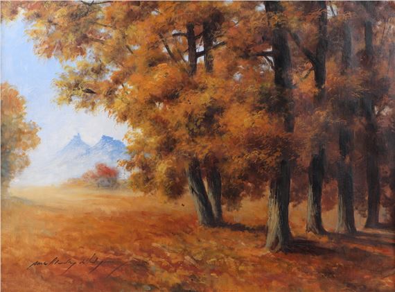 Paisagem - Vista da Serra de Sintra com Palácio da Pena by Áttila Mendly De Vétyemy