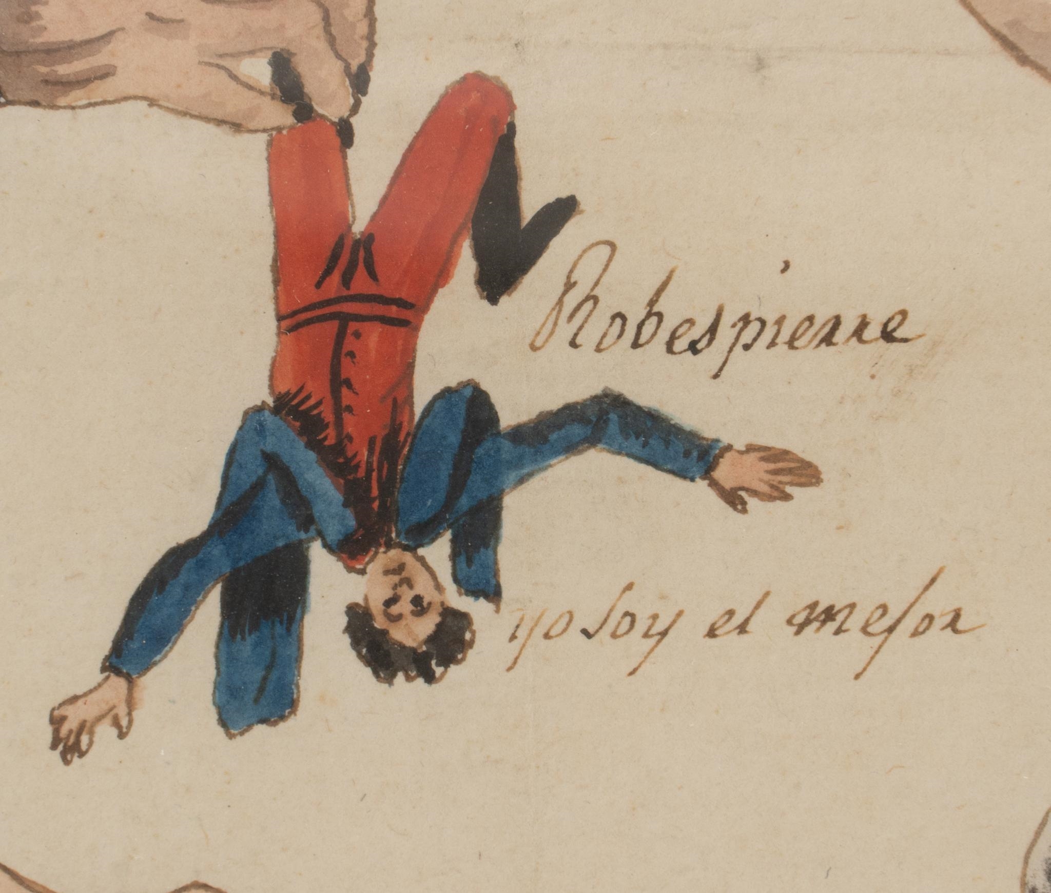 Mexican School, 18th Century Anti Napoleon and Robespierre (18