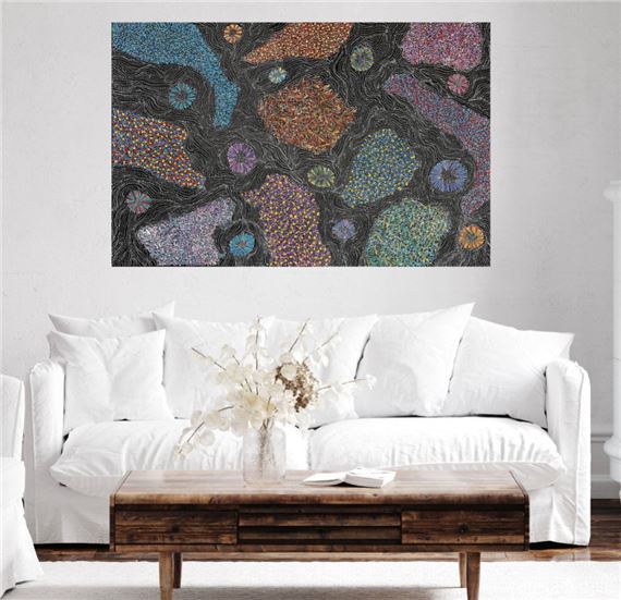 Bush Seed and Leaf Dreaming 2022 by Abie Loy Kemarre, 2022