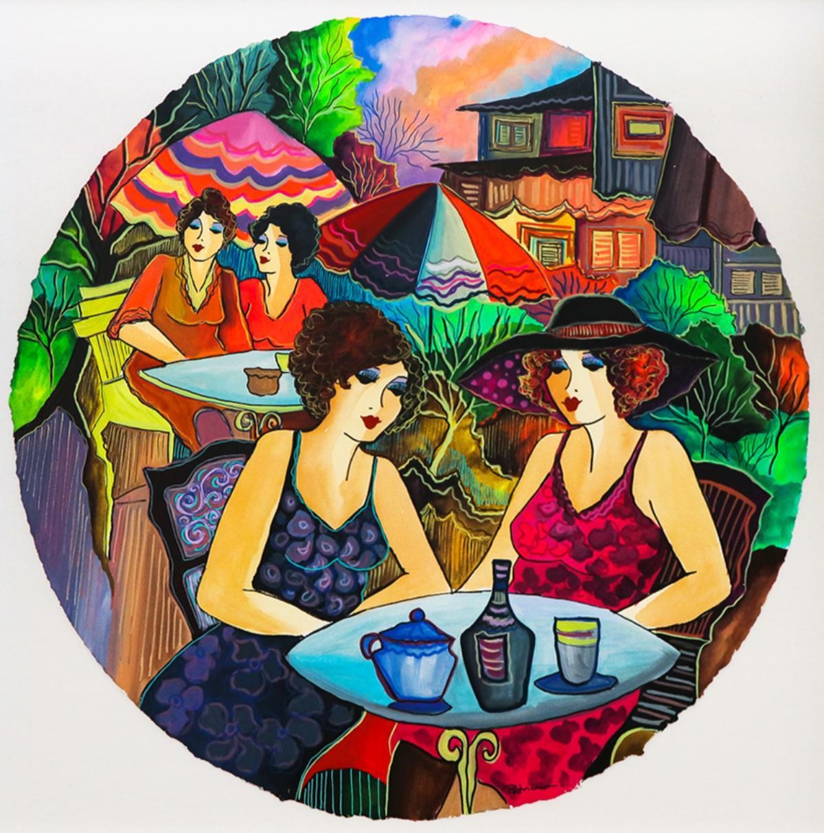 Artwork by Patricia Govezensky, Lunch in the City, Made of Original Watercolor