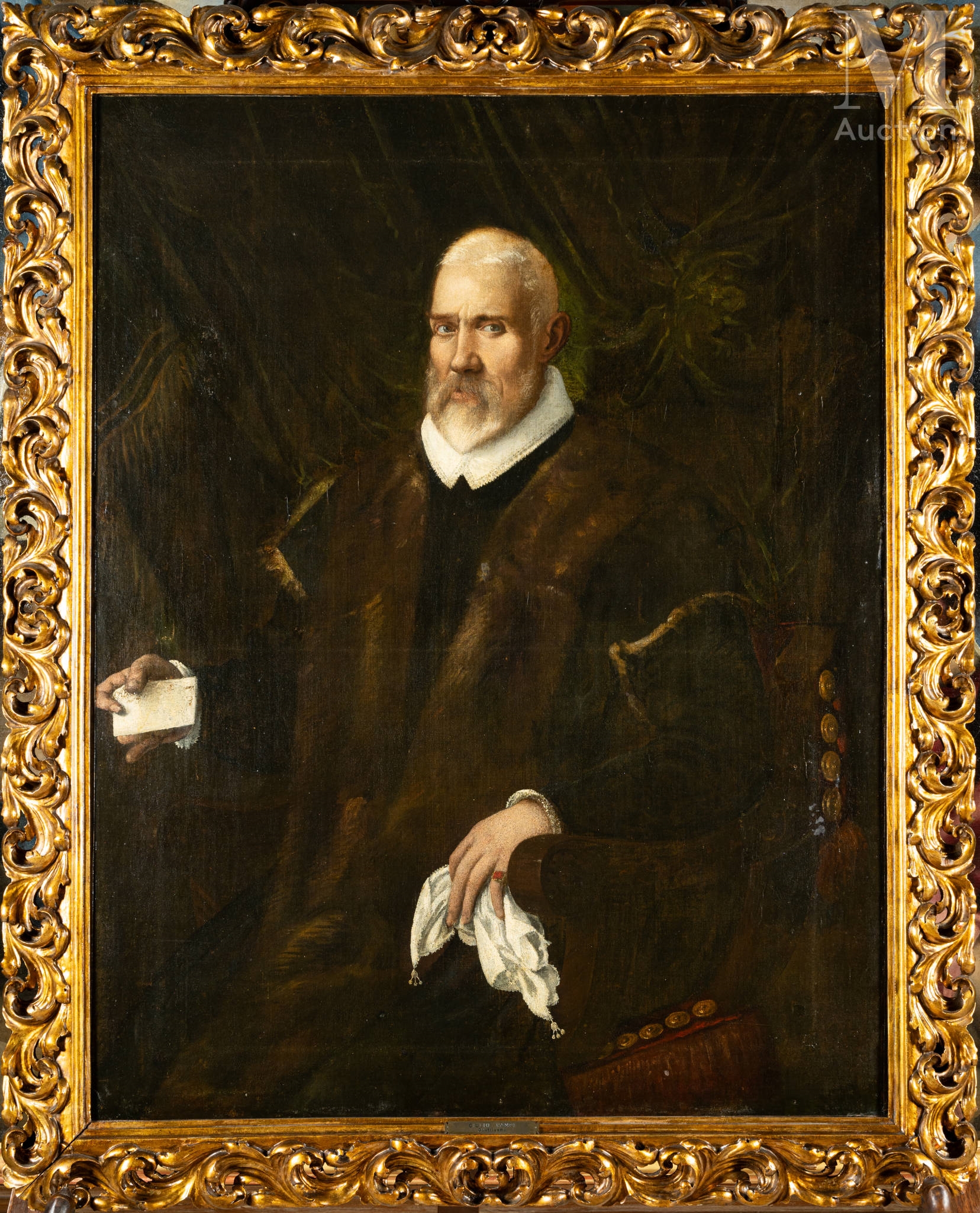 Ritratto di gentiluomo con fazzoletto e lettera - Giulio Campi