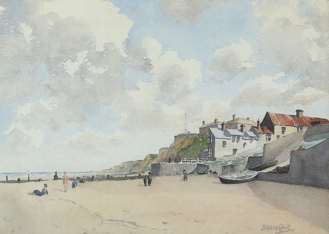 Artwork by Stephen Cubitt, Norfolk coastal landscape, Made of watercolour
