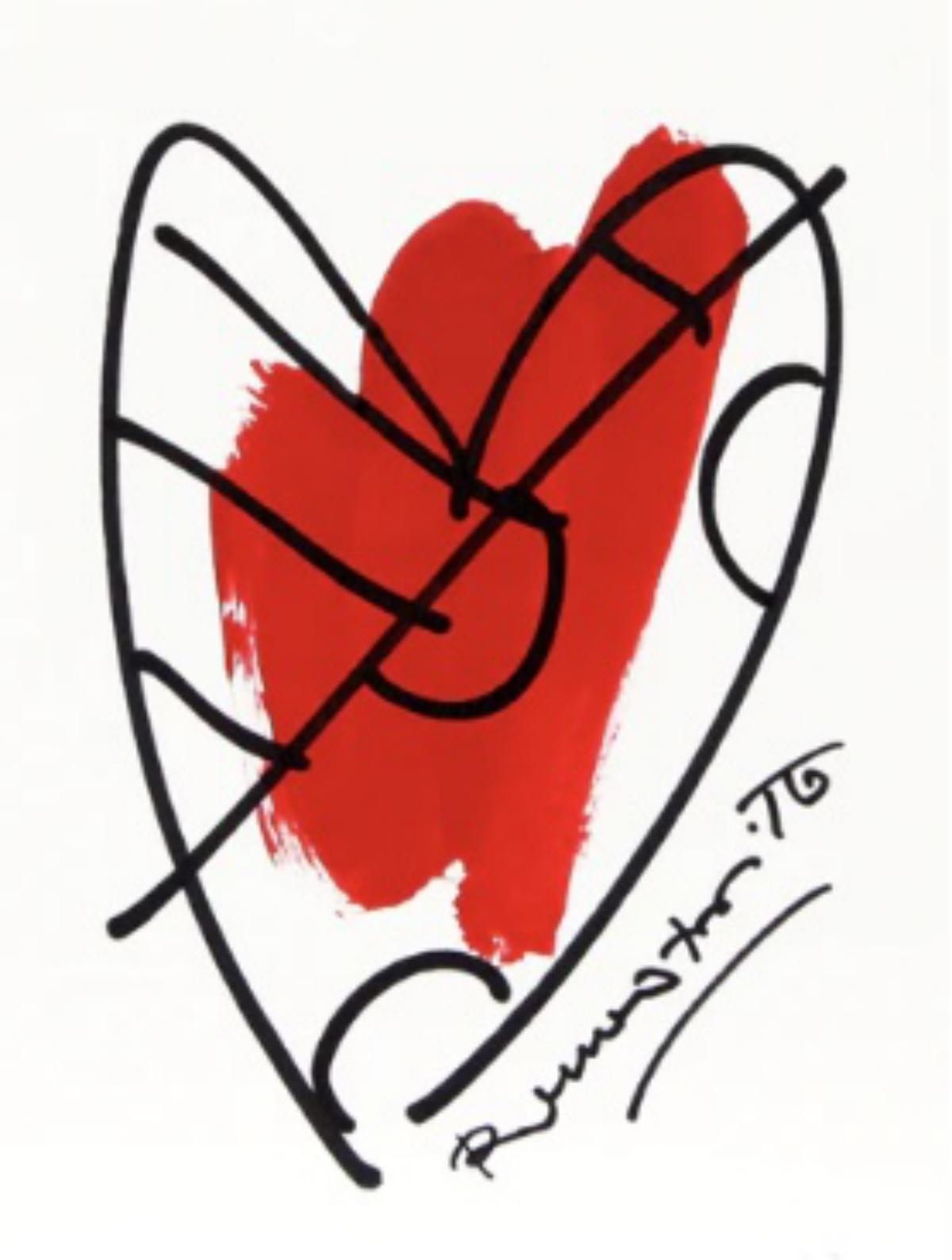 Romero Britto | Heart (Red) | MutualArt