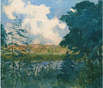 Herbstliche Flusspartie - Karl Gatermann the Younger