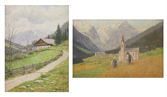 Bad Gastein und Schneealpe (?) by Josef Ferdinand Benesch