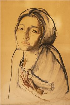 Niña con paloma - Enrique Monaco