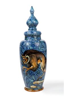 Vase decorated with zoomorphic subjects - Ferruccio Mengaroni