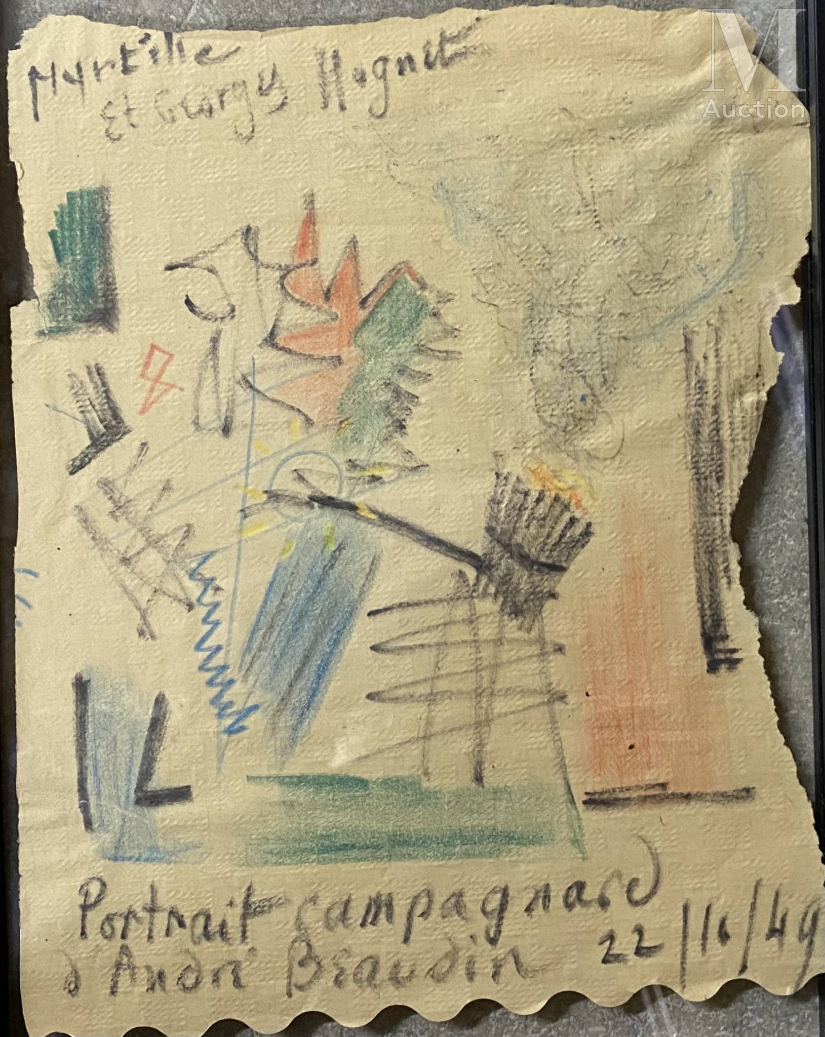 Georges Hugnet | Portrait campagnard (1949) | MutualArt