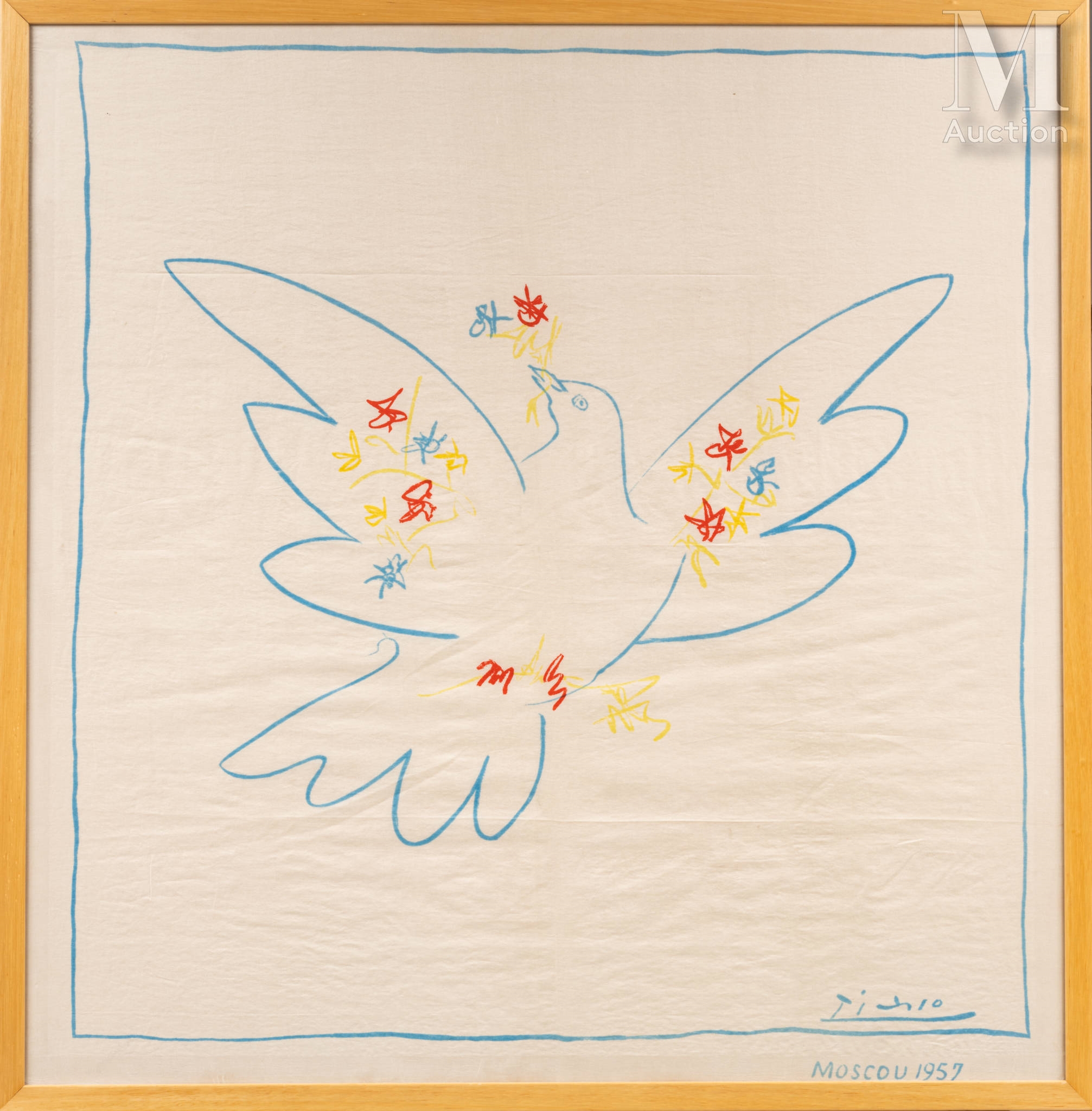 Artwork by Pablo Picasso, Colombe - Moscou 1957, Made of Color print