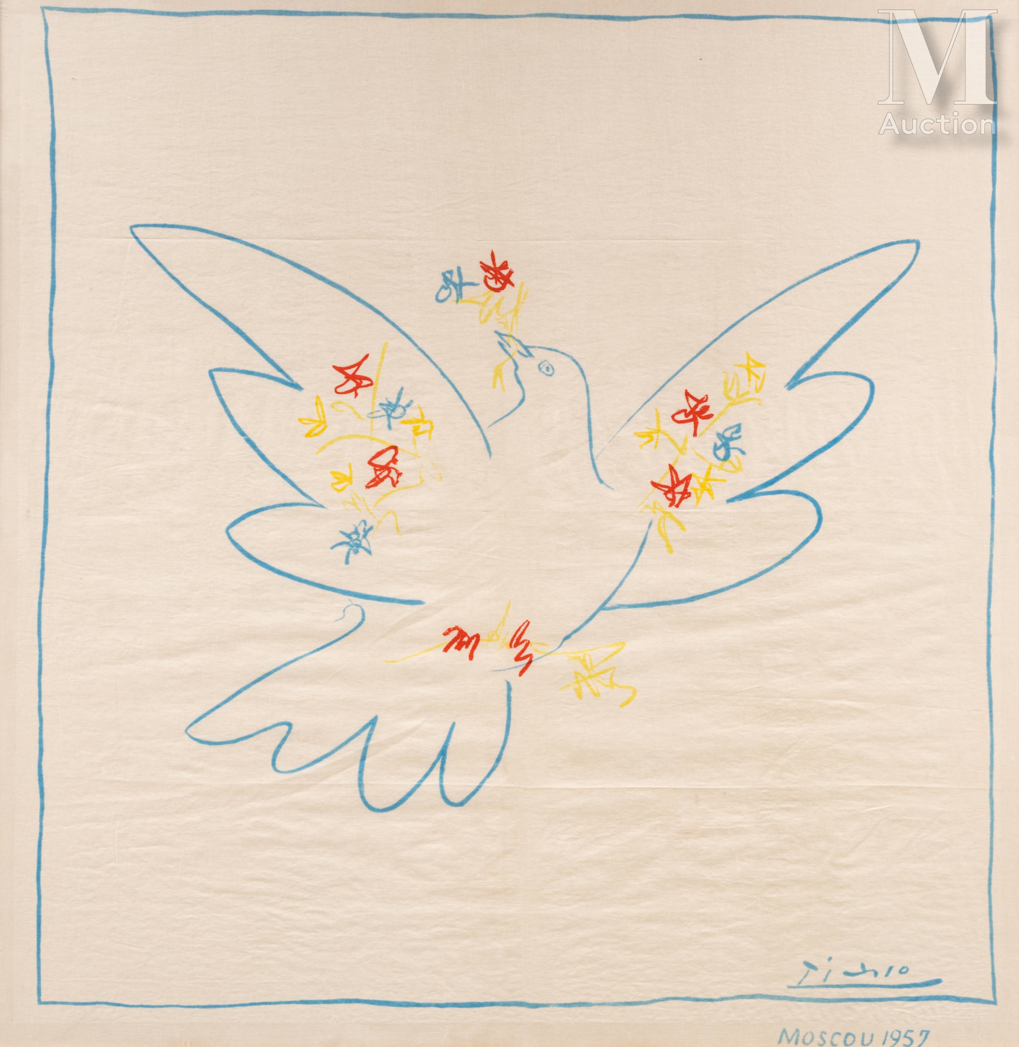 Artwork by Pablo Picasso, Colombe - Moscou 1957, Made of Color print