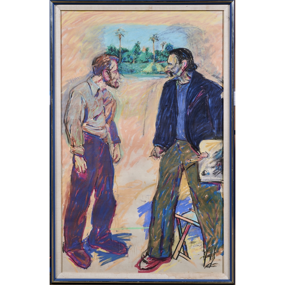 Jack Ogden Capitol Park Between Van Gogh and Gaugin (Circa 1970