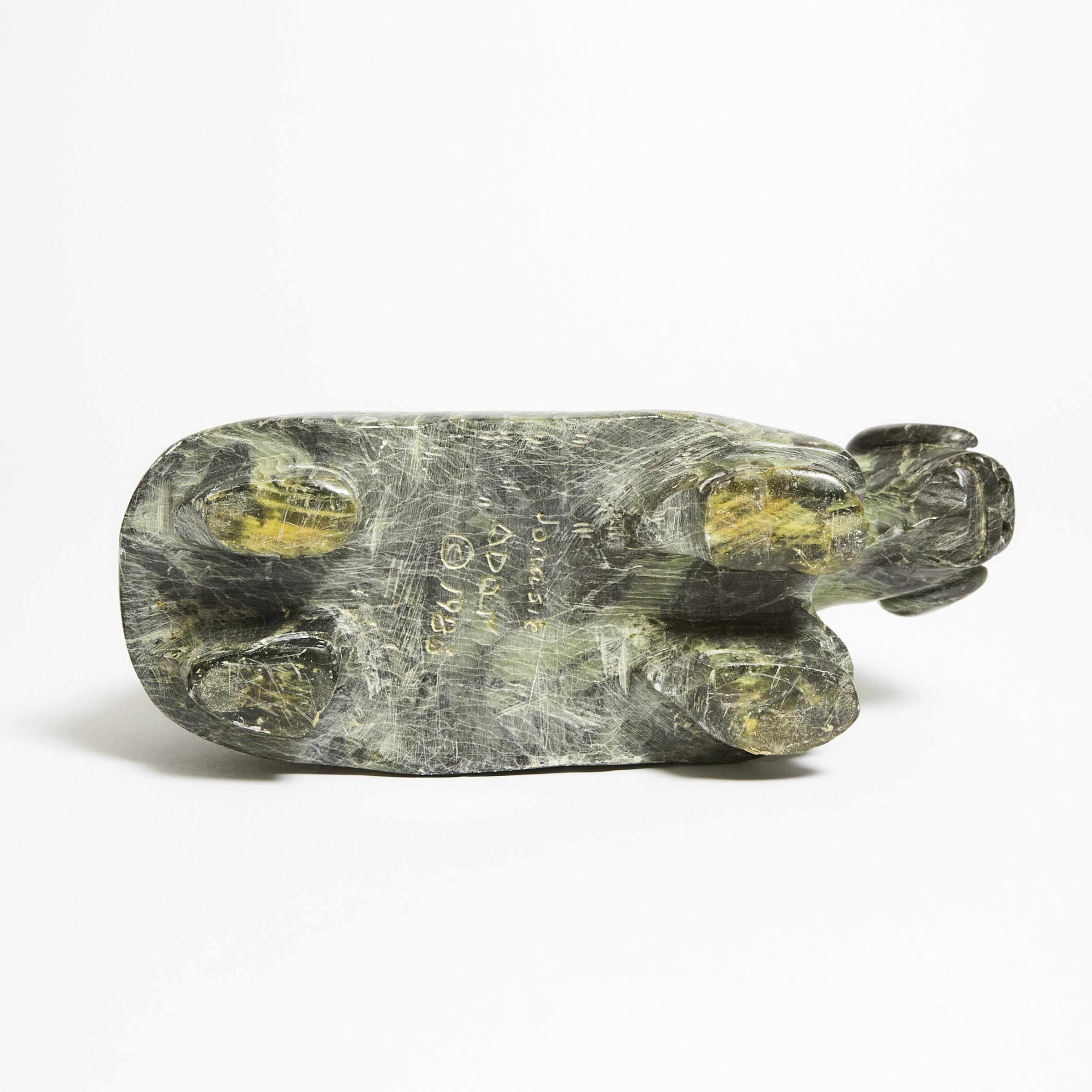 Artwork by Jonasie Faber, MUSK OX, Made of stone