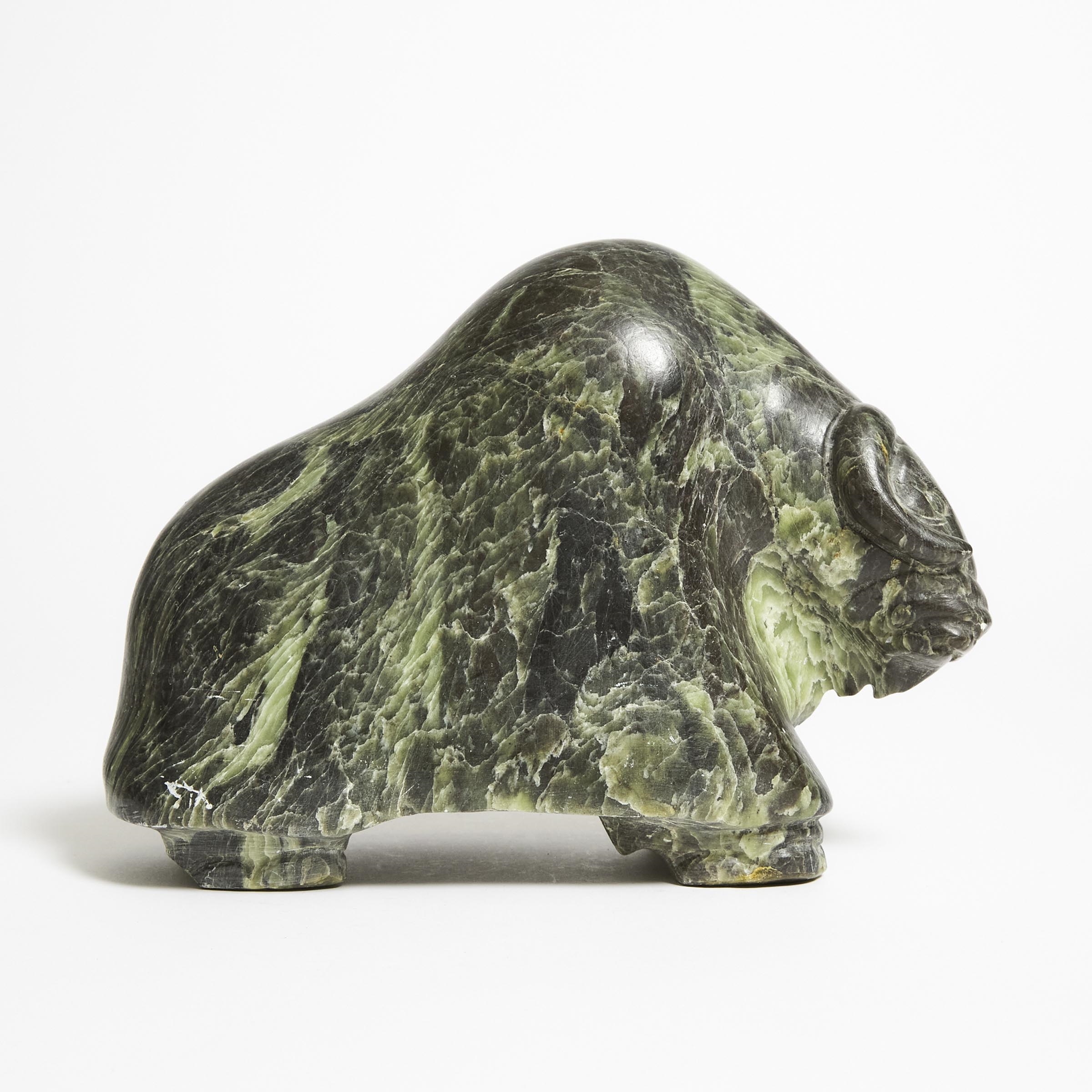 Artwork by Jonasie Faber, MUSK OX, Made of stone