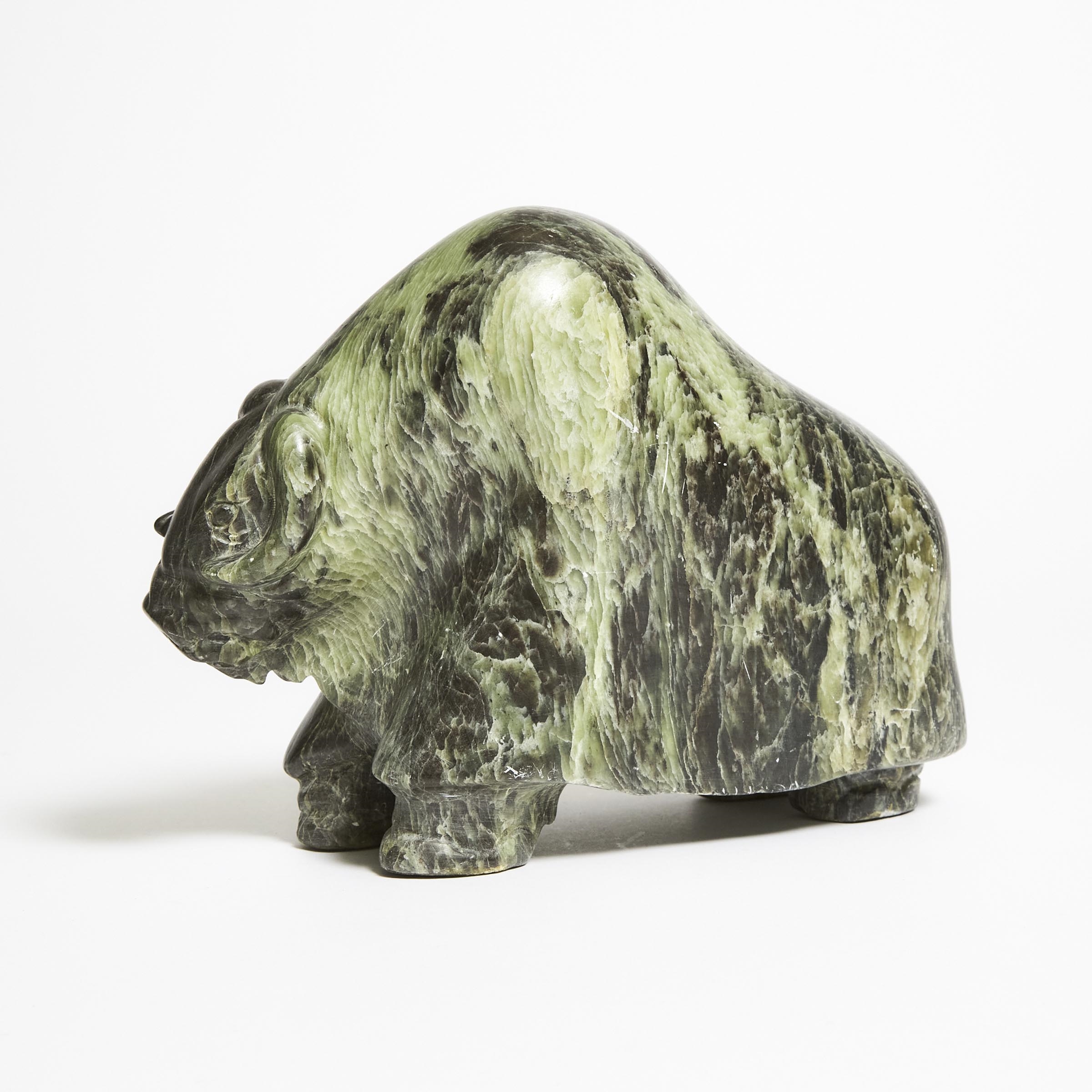 Artwork by Jonasie Faber, MUSK OX, Made of stone