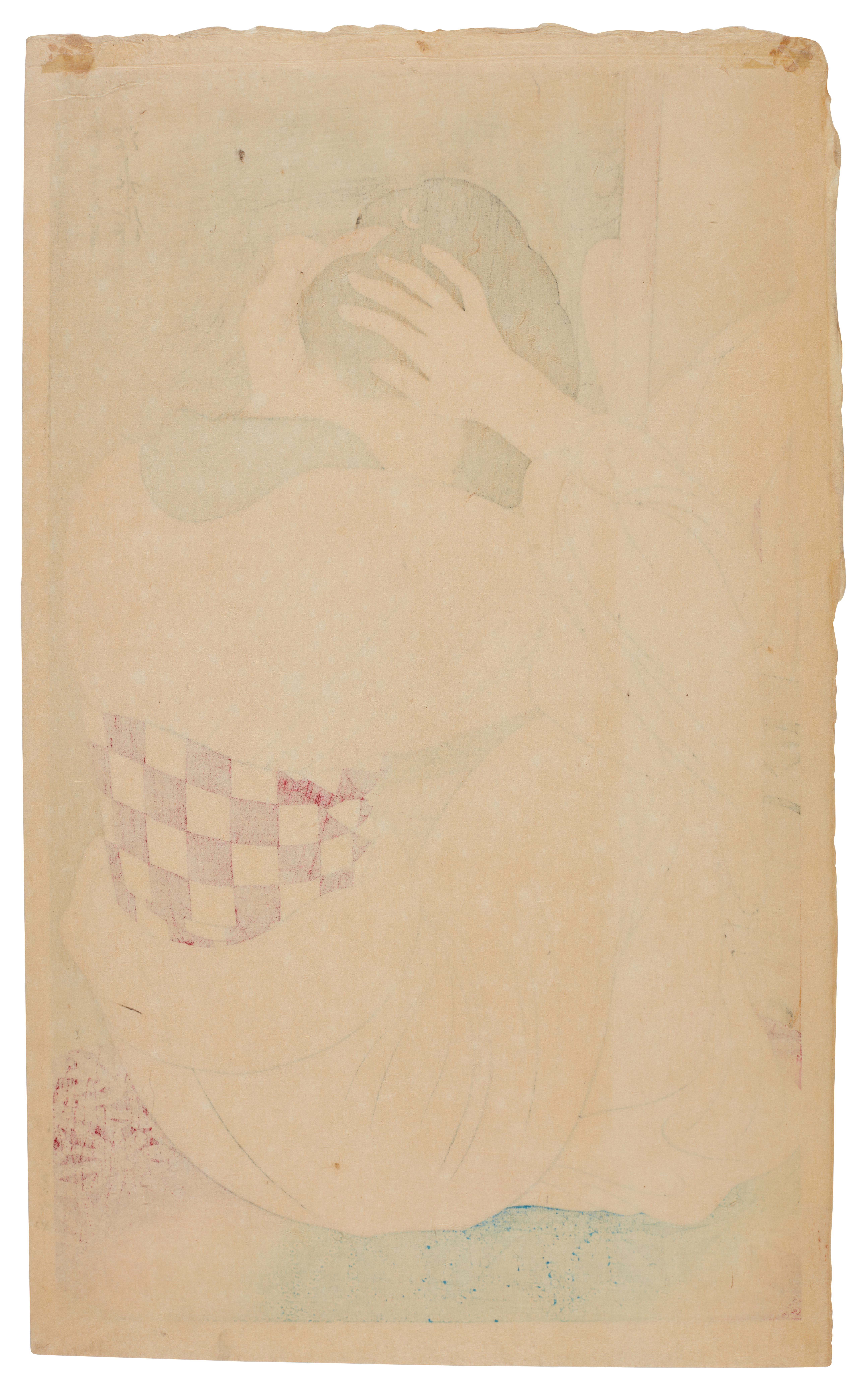 Artwork by Shinsui Ito, Woman wearing an under-sash ( Datemaki no onna ), Made of woodblock print