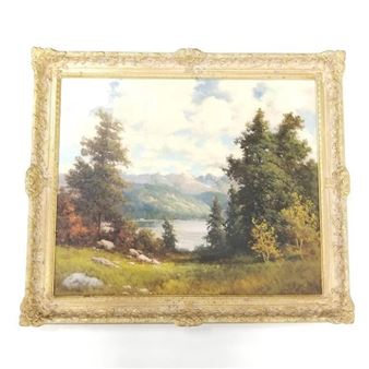 50年代　Robert Wood　ロバートウッド　シルクスクリーン　アート作品 Robert Wood Golden Surf Painting 50年代 Robert Wood ロバートウッド