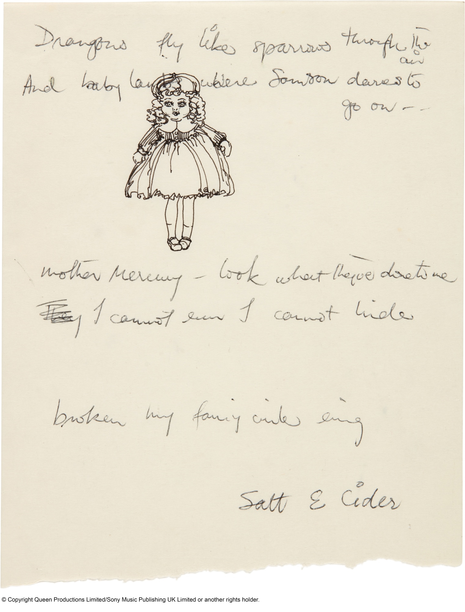 Drawings Of Music Lyrics