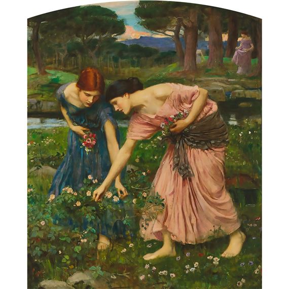 GATHER YE ROSEBUDS WHILE YE MAY, 1909 by John William Waterhouse, 1909