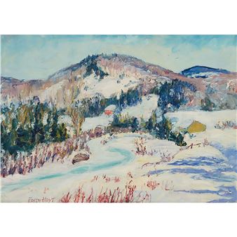 BEAUPORT, PQ, L'HIVER (WINTER LANDSCAPE IN BEAUPORT, QUEBEC) - Edith Hoyt