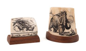 FOSSIL MAMMOTH SCRIMSHAWS - Geoff Olson