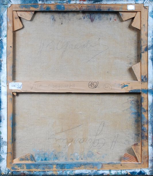 Artwork by Henri-Gilles Girardin, Vue plongeante, Made of huile sur toile