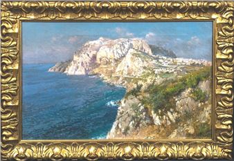 VIEW OF CAPRI OIL PAINTING - Enrico Gargiulo