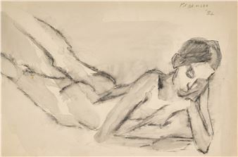 Reclining Nude - Akbar Padamsee