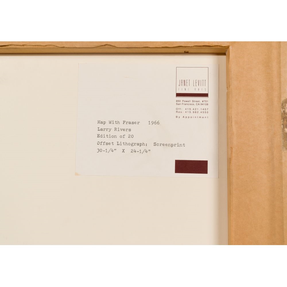 Larry Rivers | Map with Fraser (1966) | MutualArt