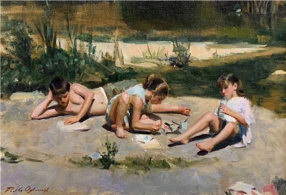 By the River Nielle by Paul Oxborough