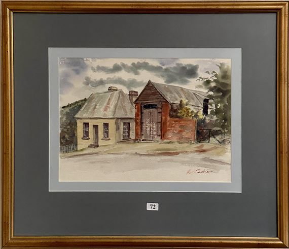 Old Barn and House by Betty Debman