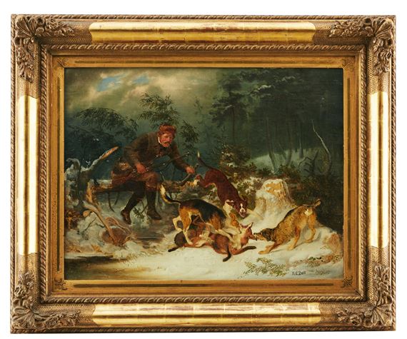 Rävjakt i vinterlandskap by Kilian Zoll