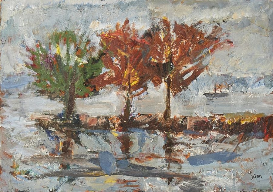 Artwork by Bo Yson Sjöberg, Tree, Made of Oil on panel