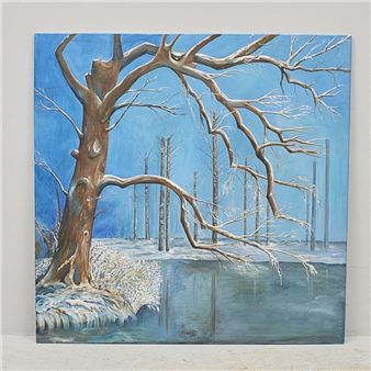 Träd i vinterlandskap - Mahnaz Razavi