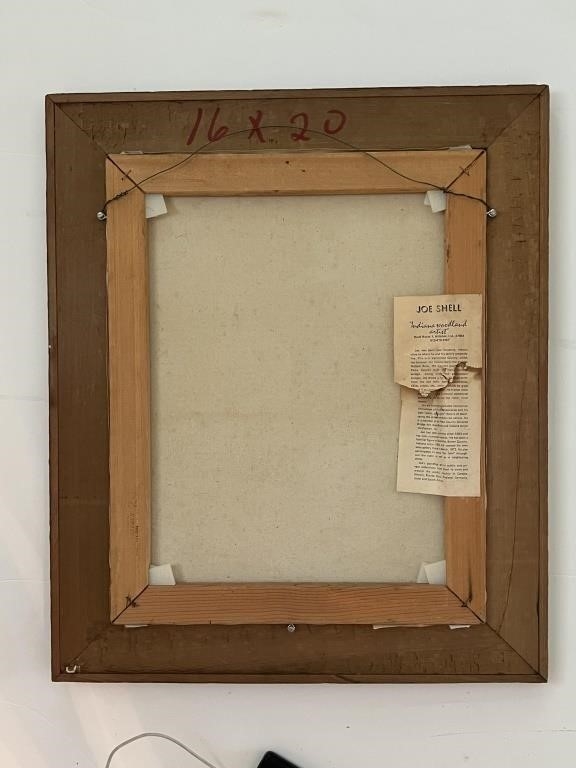 Joe Shell | Joe Shell Signed Oil on Canvas Board Framed | MutualArt