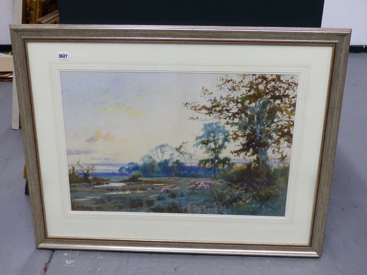 William Mathison | SHEEP IN A RIVERSIDE MEADOW | MutualArt