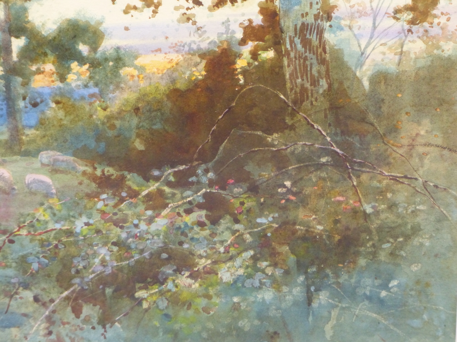 William Mathison | SHEEP IN A RIVERSIDE MEADOW | MutualArt