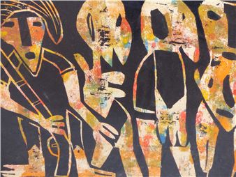 ARR. SLAVERY- SCREEN PRINT IN COLOURS ON PAPER - James Adedayo