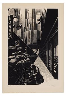 Bread Line, New York - Clare Leighton