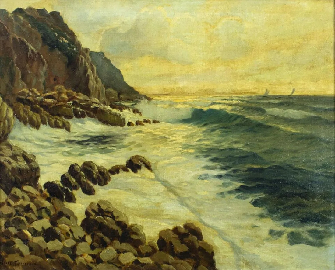 Artwork by Warren Mansfield, Seascape, Made of oil on canvas