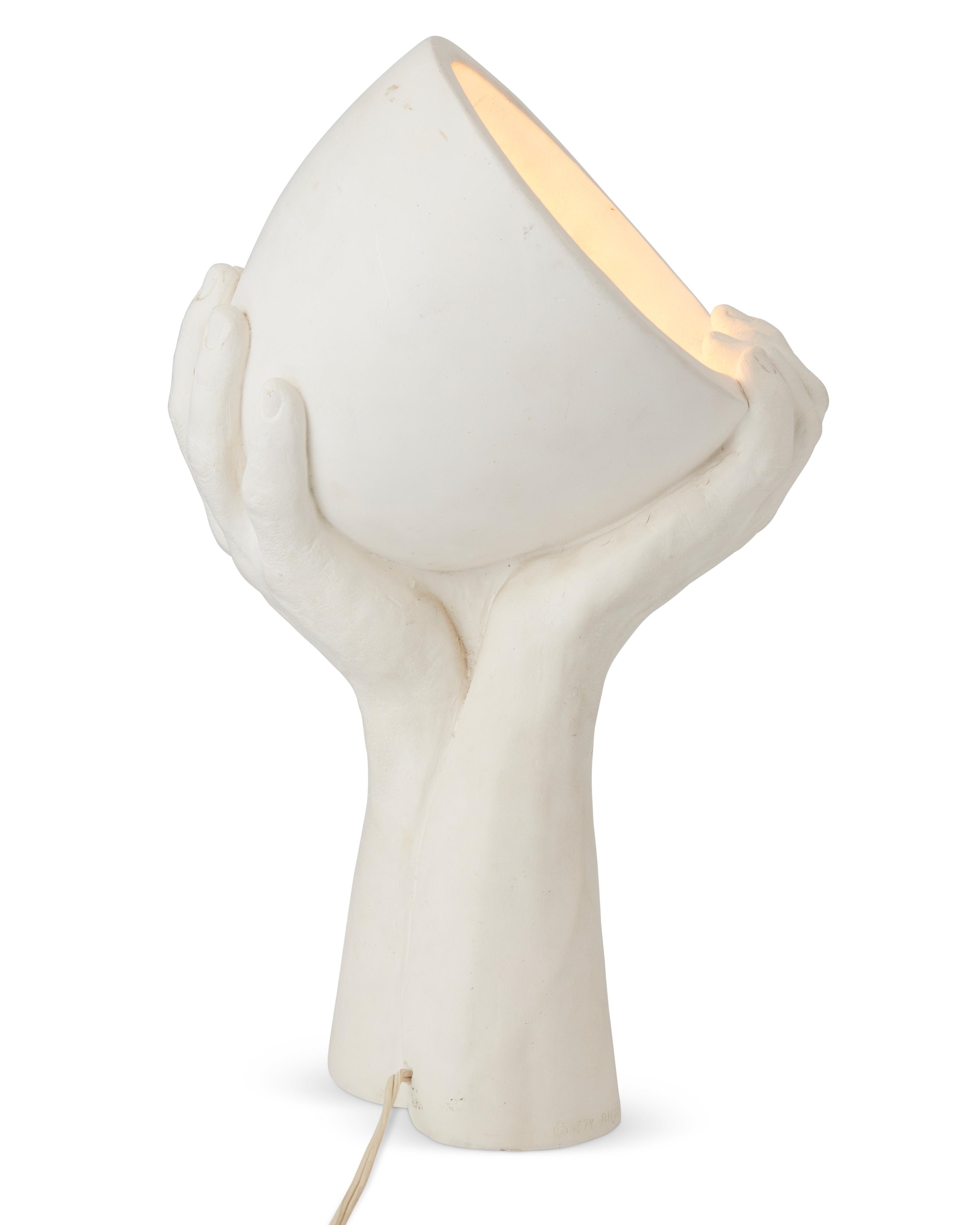 Richard Etts A cast plaster Surrealist table lamp, (1974) MutualArt
