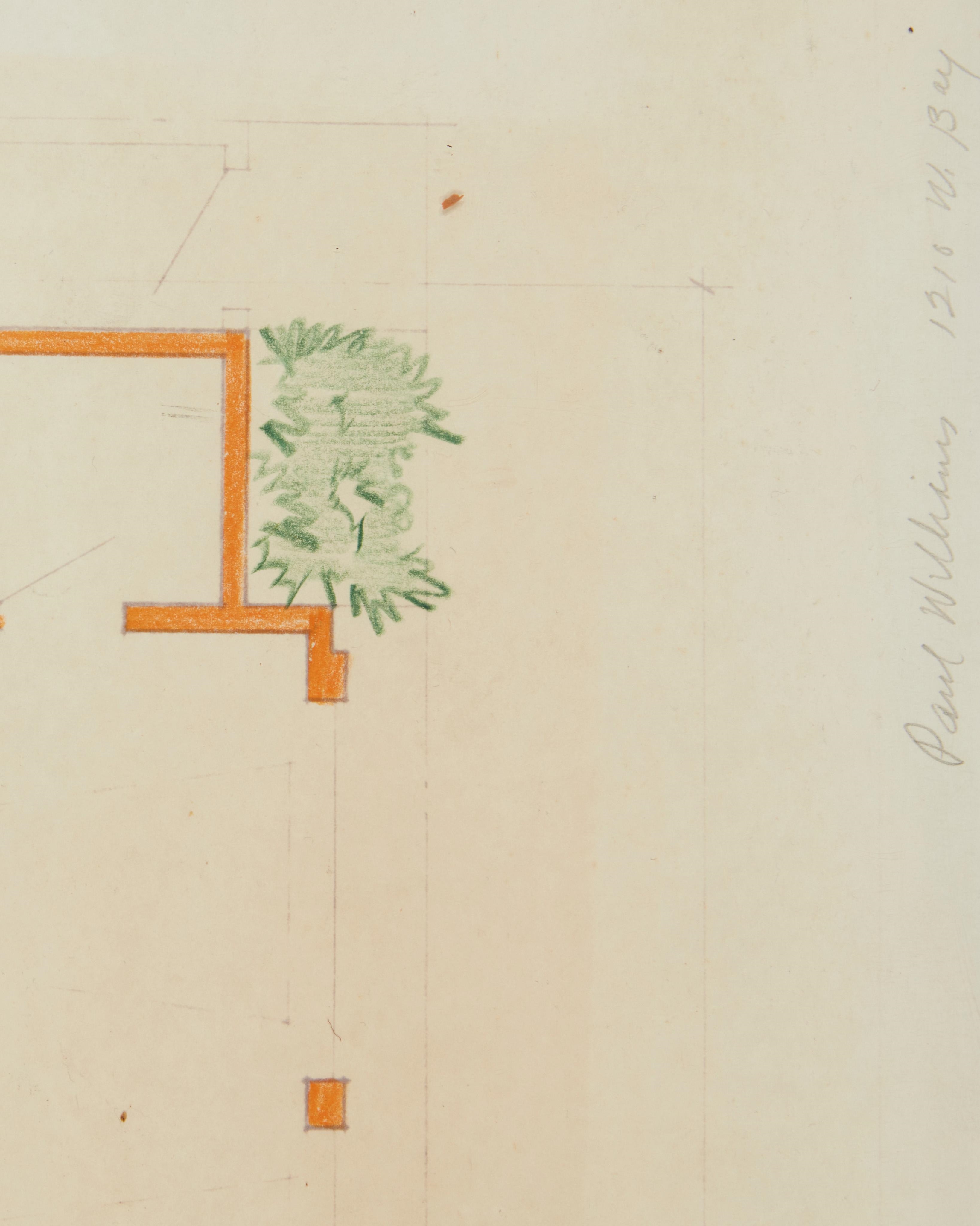 Paul Revere Williams | Architectural drawing and two blueprints | MutualArt