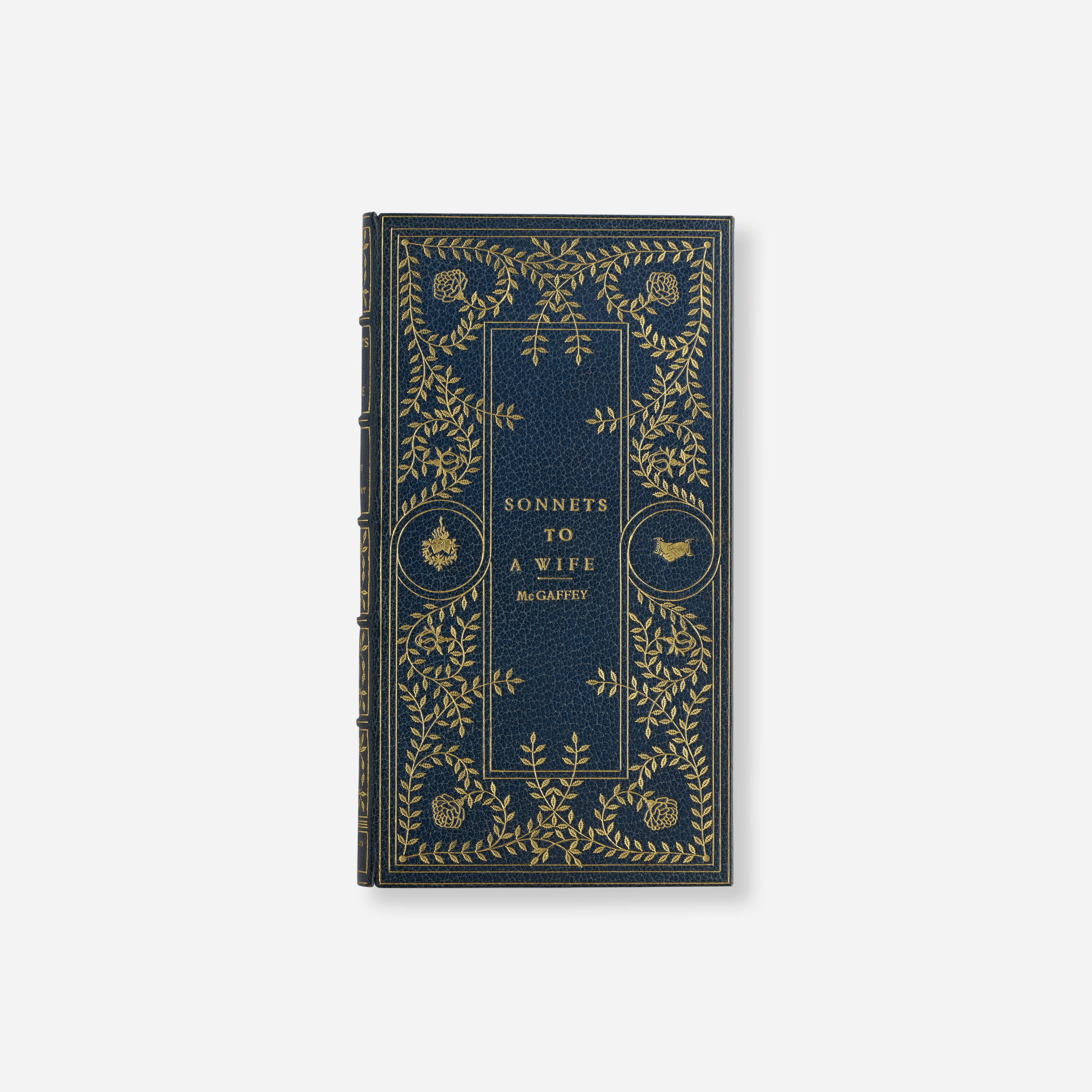 Artwork by Ernest Mcgaffey, Sonnets to a Wife, Made of full leather-bound book with gilding, paper
