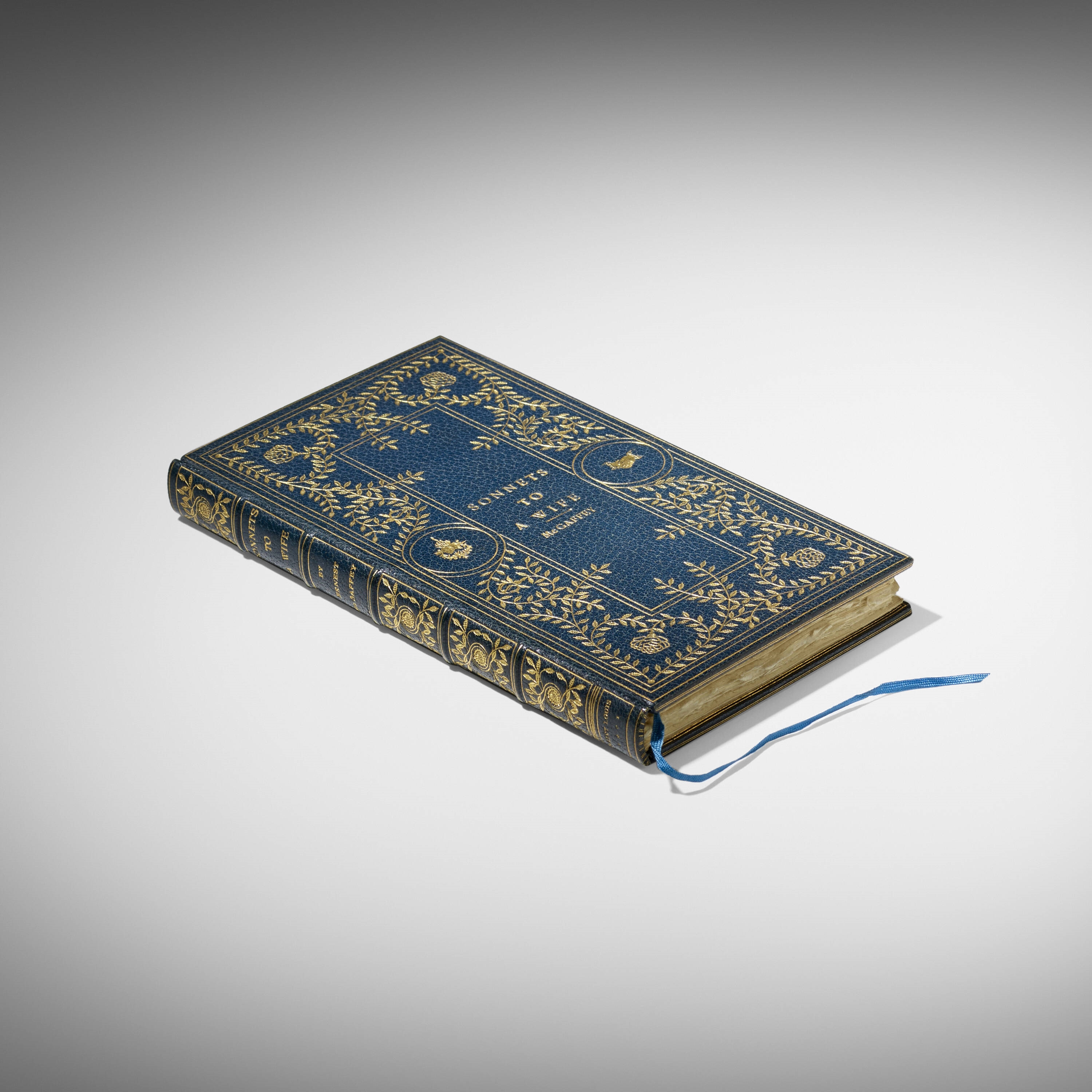 Artwork by Ernest Mcgaffey, Sonnets to a Wife, Made of full leather-bound book with gilding, paper