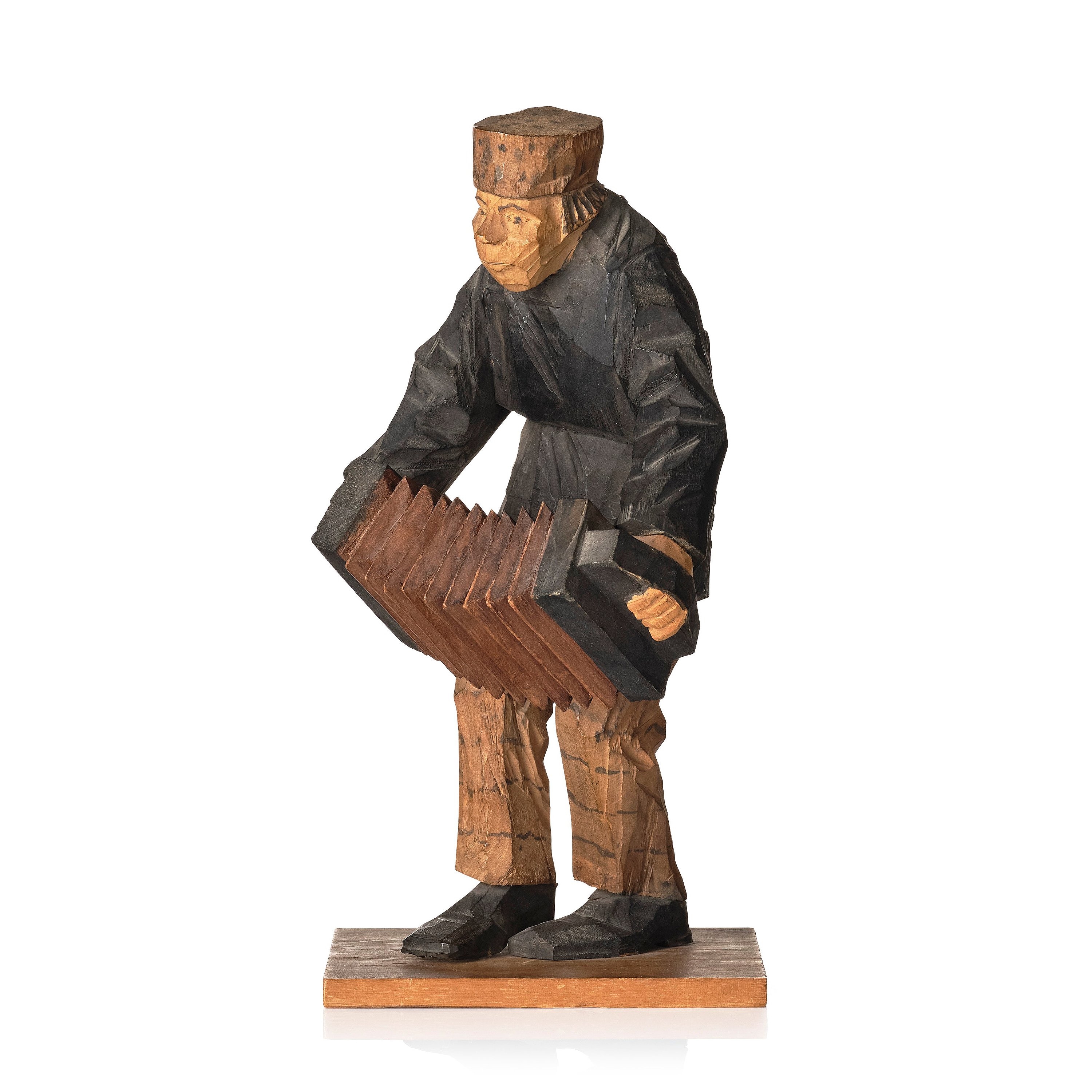 Axel Petersson Döderhultarn Seated Accordionist MutualArt