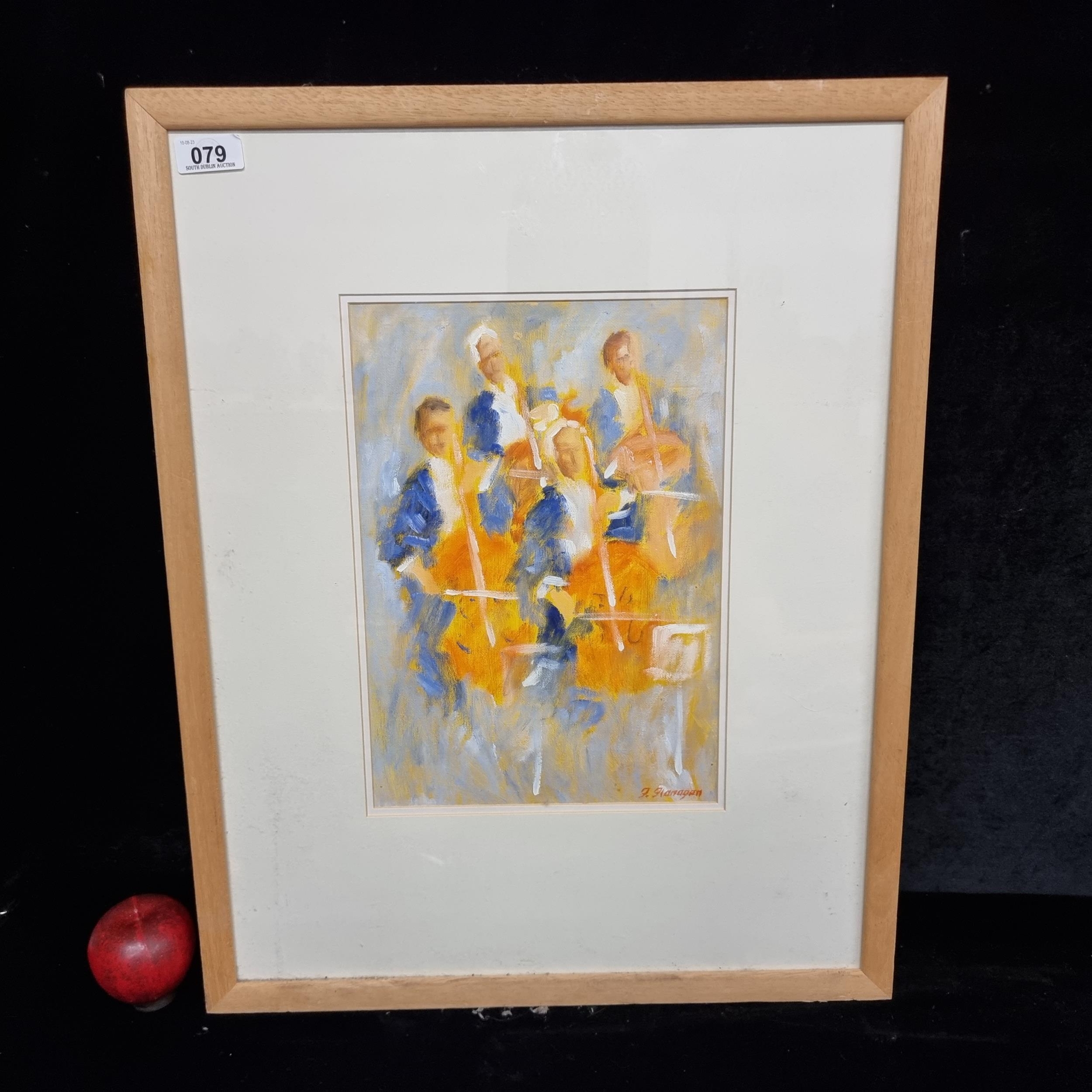 Artwork by Fidelma Flanagan, The Quartet, Made of acrylic on canvas board